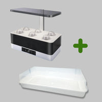 Thumbnail for Indoor Hydroponic Growing System Herb & Salad Garden 6 Grow Pods + Microgreens Tray