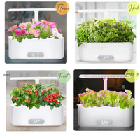 Thumbnail for Indoor herb garden 11 grow baskets showing examples of growing flowers, herbs, dwarf friuts, leafy greens 