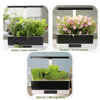 Thumbnail for Indoor herb garden showing images of herbs, leafy greens, flowers, sprouts, microgeens