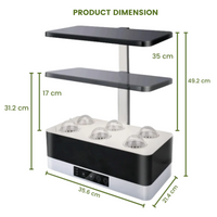 Thumbnail for Indoor herb garden showing overall dimensions