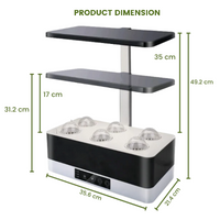 Thumbnail for Indoor herb garden showing dimension of the product